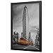 ONE WALL 13x19 Poster Frame, Black Photo Picture Frame Solid Wood with Tempered Glass for Photo Picture Wall Display Vertically or Horizontally - Mounting Hardware Included