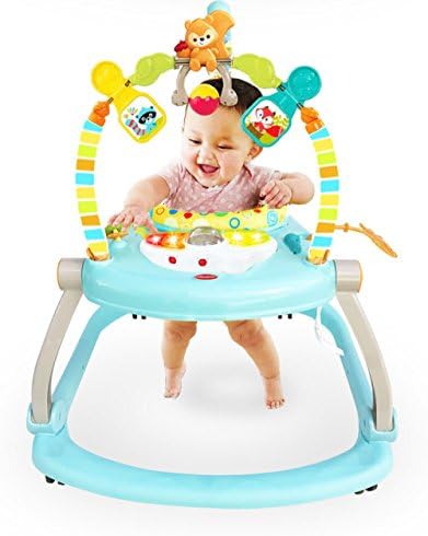 LZTET Swings Chair BouncersBaby Walker Jumping Chair Jumping Fitness Game Activity Centres Baby Toys,Blue