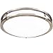 hykolity 18 Inch LED Ceiling Light, 30W [240W Equivalent] 2200lm 4000K BN Finish Dimmable Saturn Flush Mount Ceiling Light, ETL Listed for Kitchen, Bedroom, Restroom, Walk in Closet