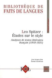 Léo Spitzer, études sur le style