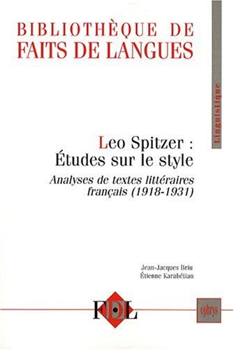 Léo Spitzer, études sur le style