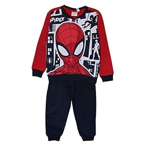 Marvel Spider-Man, Spidey katoenen pyjama-overhemdset, pyjama met omgeslagen mouwen, lange mouwen, loungewear voor…