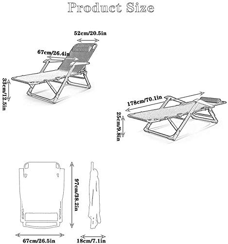 Liegestuhl Sonnenliege Gartenliege Lounge Sessel Klappbarer Sonnenliegestuhl Gartenmöbel-Liege Liegende wasserdichte… – Bild 3