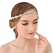 Wedding Headband for Bridal Headpiece Jewelry Handmade Crystal Rhinestone Vintage Beads Satin Ribbon Women Hair Band Accessories BlueTop