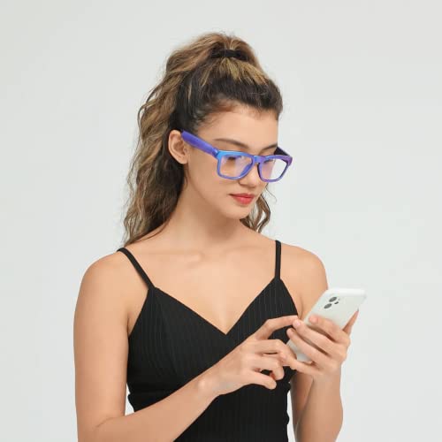 OhO Bluetooth Glasses,Voice Control and Open Ear Style Smart Glasses to Listen Music and Calls,UV400 Protection Lens