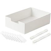 Minhe Japanese Style Pull Out Storage Box with Slide Rails for Kitchen Bathroom Bedroom Organizer Drawer Efficient Space Saving Solution for multi Layer Storage(Short Drawer)