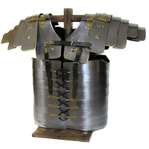 Antique Replica Full-Size Iron Roman Soldier Lorica Segmenta Chest Plate Armor
