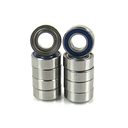 4x8x3mm Precision Ball Bearings ABEC 5 Hybrid Seals Blue (10)