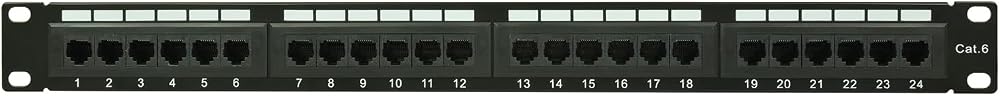 Adastra 24-Port Network Patch Panel High Speed Cat6 Cat5 Cat5e RJ45 8P8C