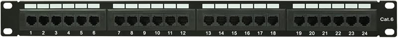 Adastra 24-Port Network Patch Panel High Speed Cat6 Cat5 Cat5e RJ45 8P8C
