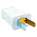 Legrand Pass & Seymour SA540WCC10 Residential Polarized Plug Straight Blade 15-Amp 125-volt Two Pole Two Wire, White (1 Count)