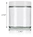 Clear Thick Glass Straight Sided Jar with White Smooth Lids - 4 oz / 120 ml (12 pack) + Labels + Small Glass Balm Jar