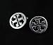 Trendy T Round Earrings Studs Silver