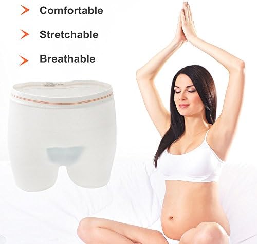 MEILYLA Postpartum Underwear for Women High Waist Seamless Mesh Disposable Delivery Panty C-Section Recovery 5PCS 2XL/3XL