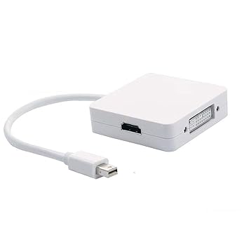 BHHub 3 en 1 Cable Adaptador Mini DisplayPort DP a HDMI VGA DVI ...