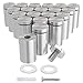 LuckIn 20-Pack Sign Standoff Screws 1/2 x 2 inch, Acrylic Standoff Mounting Hardware, Stainless Steel Standoffs for Glass Panel, Plexiglass Picture