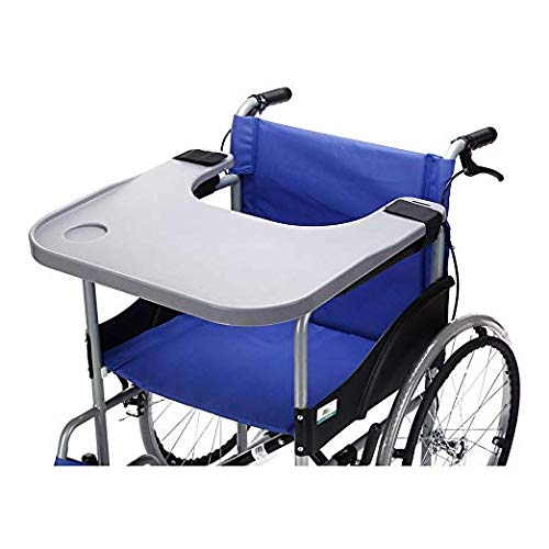 XUEXIN Wheelchair Lap Tray Table Accessories with Cup Holder Medical Portable Child Chair Universal Trays Desk Fit for Manual Powered or Electric Wheelchairs (Size:52 58CM for 16-20 Inch Wheelchairs) - Thumbnail 7