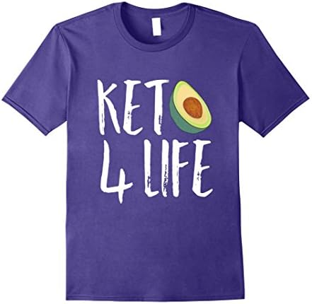 Mens Keto Diet Low Carb High Fat 4 Food Group Funny Gift T shirt 2XL Purple