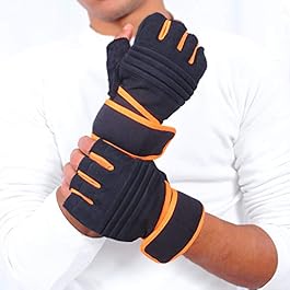 Vocado Orange Mra Fashion Moto Biker Half Finger Hand Gloves for Riding Bikes/motorcycles/cycles, X-large