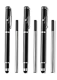 Stylus, Francois et Mimi 3 Pack Premium Ink Pens with Touchscreen Stylus in Retail Box