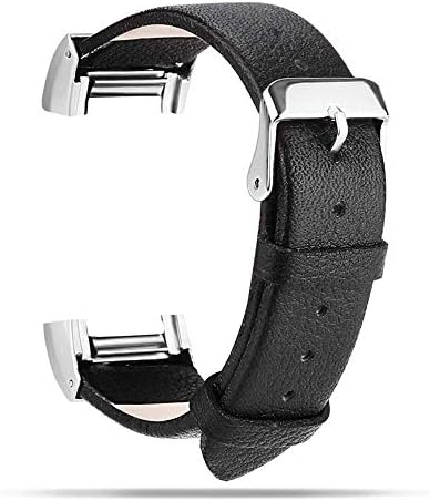Goosehill Replacement Leather Strap Band Compatible for Fitbit Charge 2, Adjustable Replacement Sport Straps Fitness Wristband