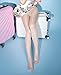 Kffyeye Sheer Pantyhose High Waist Open Crotch Tights Shiny Silk Stockings, Ultra Shimmery Plus Footed 30D Tights (1pcs White)
