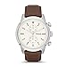 Fossil Men's FS4865 Townsman Stainless Steel Watch with Brown Leather Band