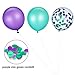 SATINIOR 60 Pieces Mermaid Balloons Colorful Latex Balloons Confetti Balloons for Wedding Birthday Party Baby Shower Decoration (Color Set 1)