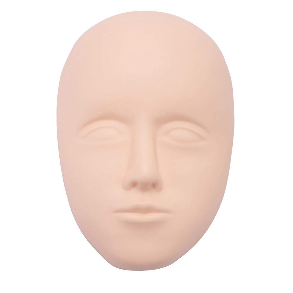 silicone practice faceSilicone Practice training Head, Cosmetology Mannequin head Mannequin Doll Face for training Eyelash Extensions Face Painting Makeup Massage Practice(01#)