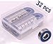 Mini Skater Skateboard Bearing 7x8x22mm ABEC 9 Precision 608 ZZ Scooter Longborad Bearings (32 Pcs Blue Silvery)
