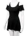 Doublju Womens Open Shoulder Flare Tunic T-Shirt Dress