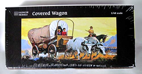 Glencoe Covered Wagon Prairie Schooner Plastic Model Kit 1:48 Scale
