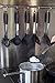 Bizanzzio Stainless Steel & Silicone Kitchen Utensil Set in Black Cooking Tools