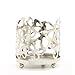 Hosley Metal Jar Candle Sleeves/Holders - Your Choice of Colors and Designs (Silver - Butterfly)