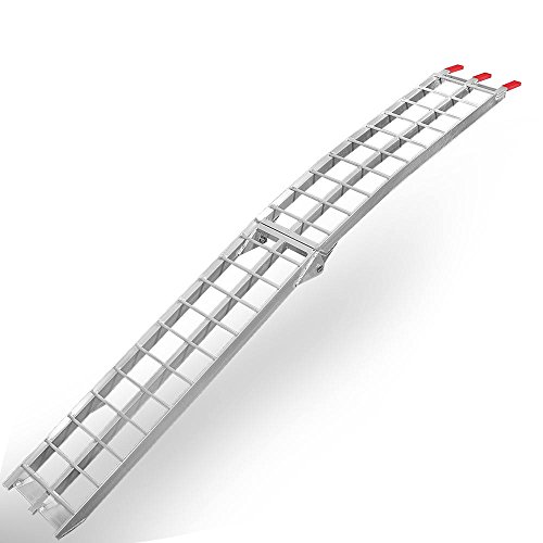 ms-point 1x Auffahrrampe Verladerampe Quadrampe KFZ-Rampe Klappbar Alu bis 340Kg Traglast Gegittert – Bild 3