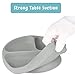 Silikong Suction Plate for Toddlers | BPA Free, 100% Food-Grade Silicone | Microwave, Dishwasher and Oven Safe | Stay Put Divided Baby Feeding Plates (1, Grey)