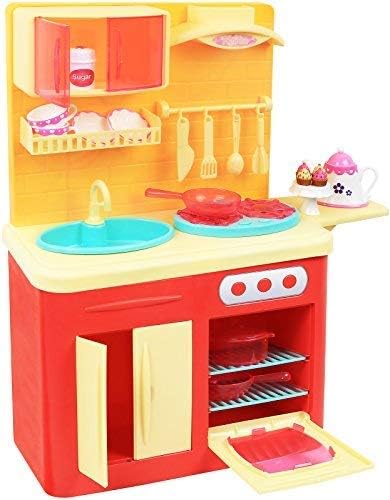 Amazon Com Click N Play 22 Piece 18 Doll Kitchen Play Station
