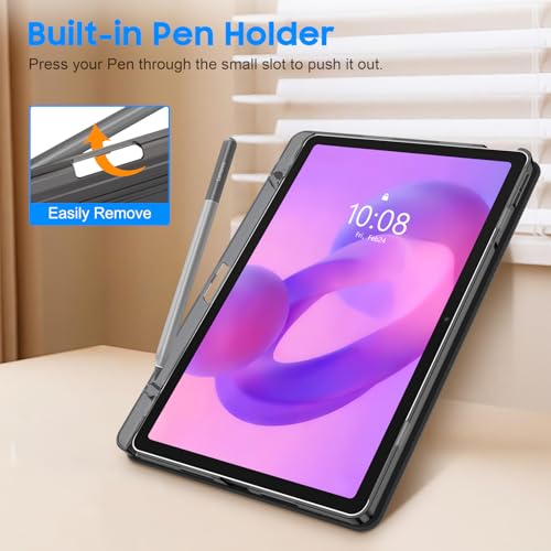 Fintie Funda para Lenovo Idea Tab de 11 pulgadas 2025 (TB-336ZU/TB-336FU) - Funda ultrafina con parte trasera translúcida con función de encendido y apagado automático