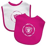 Baby Fanatic Pink Bibs, Oakland Raiders