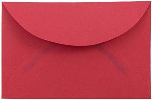 JAM PAPER 3Drug Mini Premium Colored Envelopes - 2 5/16 x 3 5/8 - Red Recycled - 50/Pack