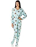 Rene Rofe Juniors Plush Onesie Footie Pajamas (XX-Large, Dreamy Owl)