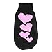 Uxcell XX-Small Hearts Pattern Pet Puppy Turtleneck Apparel Knitwear Sweater, Size 6, Black