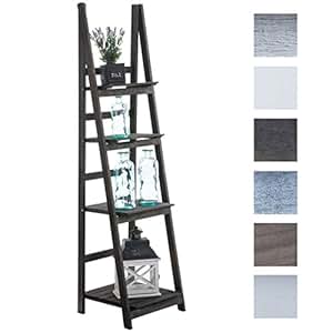 CLP Estantería de Madera Tipo Escalera Alma con 4 Baldas I Estante