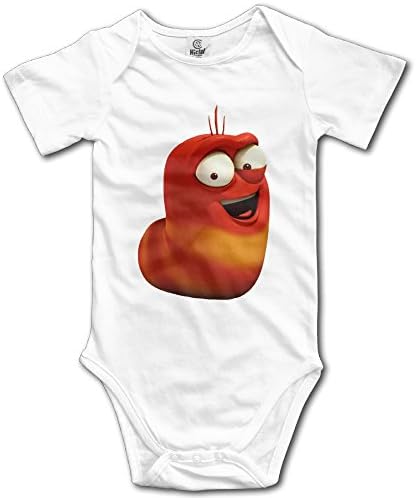 Unisex Larva Cartoon Role Red Baby Onesie Outfits Sleepwear