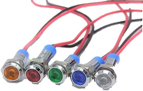 Mikan 汎用 5色 Led インジケーター ランプ 防水 12v ミニサイズ