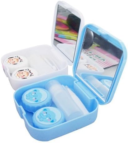Shopo's Cute Cartoon Animal Travel Contact Lens Mirror Box Container Set, Assorted Colour