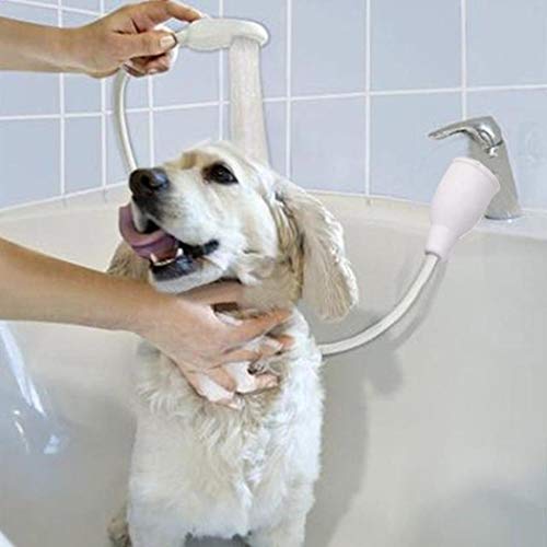 Fikole Pet Faucet Sprayer Dog Bath Shampoo Sprayer Faucet To