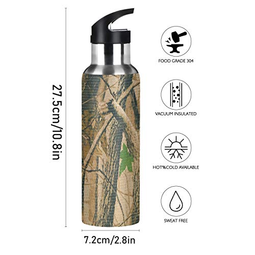 41Q92CX2iwL JNlover Jungle - Botella de agua de acero inoxidable con aislamiento al vacío, con pajita para camping, correr, gimnasio… JNlover Jungle - Botella de agua de acero inoxidable con aislamiento al vacío, con pajita para camping, correr, gimnasio… - Imagen 5