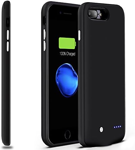 iPhone 7 Plus Battery Case,4880mAh Ultra Slim Portable Charger for iPhone 7 Plus (5.5inch) with Lighting Port Charging Case Extended Battery Pack Power Cases Juice Bank Cover (Black)
