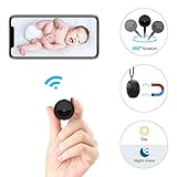 Spy Camera Ansteker Wireless Hidden Mini WiFi Camera HD 1080P Portable Home Security Nanny Cam with Night Vision and Motion Detection for iPhone/Android/PC/ipad